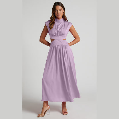 Macaron Waist Long Dress